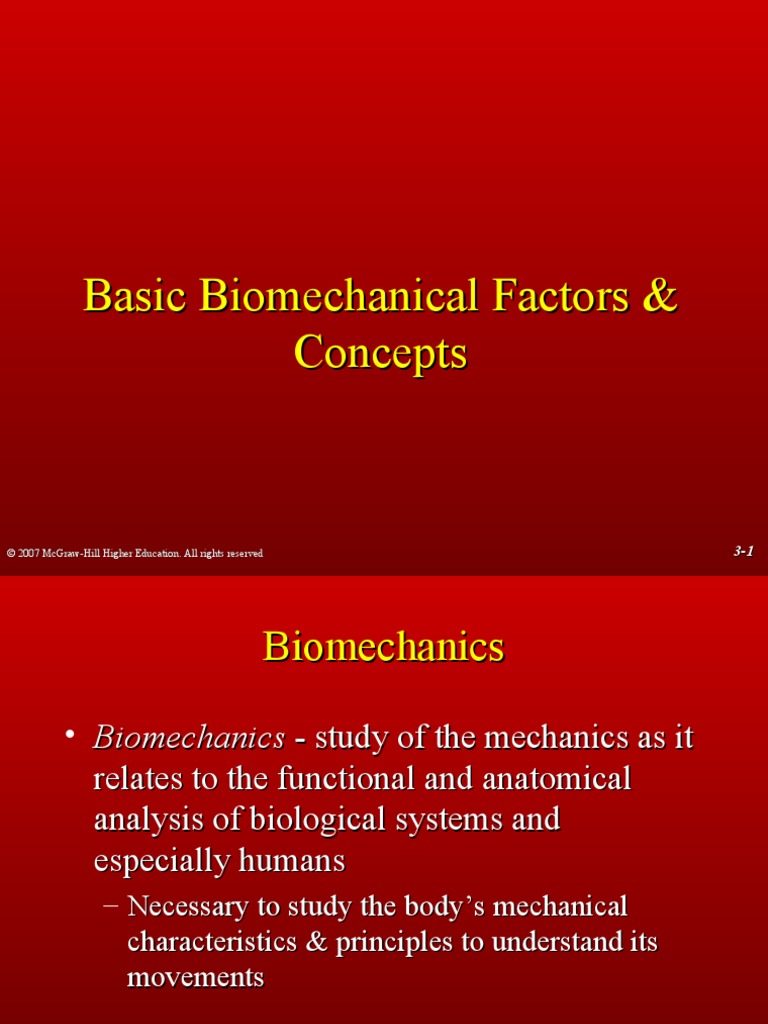 Chapter 3 Biomechanics KINE 3300 | PDF | Friction | Torque