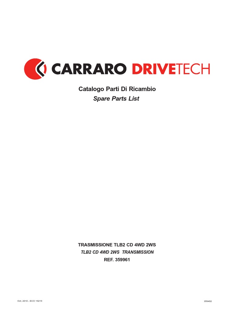 Catalogo Parti Di Ricambio: Spare Parts List | Download Free PDF ...