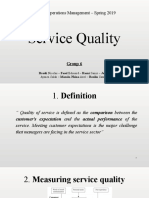 Service Operations Management - Service Quality