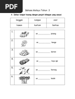Soalan BM Bahasa Melayu Pemahaman Tahun 3