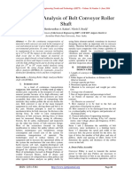 Design and Analysis of Belt Conveyor Roller Shaft