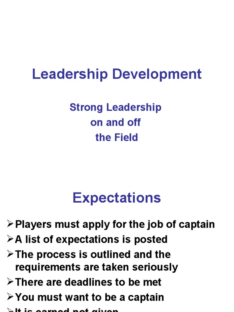 Leadership Development for Team Captains | PDF | Leadership | Cognition