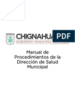 Manual de Procedimientos de La Dirección de Salud Municipal.