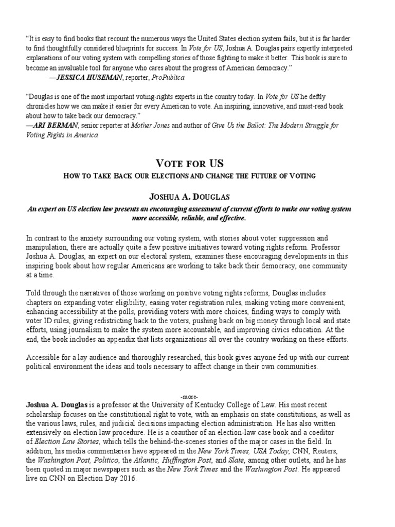 Vote For Us | PDF | Elections | Voting