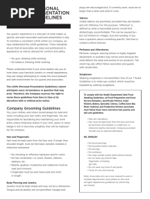 Nugget Market Inc Personal Presentation Guidelines
