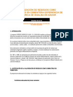 VALORIZACIÓN DE RESIDUOS COMO COMBUSTIBLE EN CEMENTERA