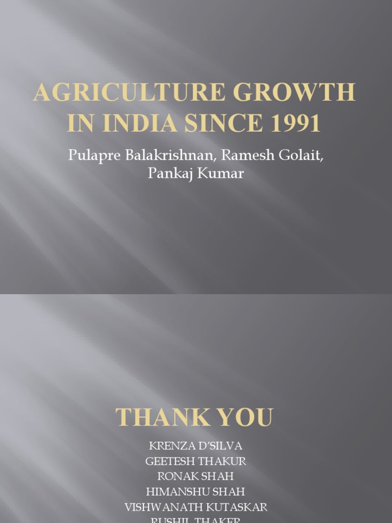 Agriculture Growth Factors in India | PDF | Economic Growth | Agriculture