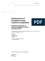 Performance of European Cross-Country Oil Pipelines: Statistical Summary of Reported Spillages in 2010 and Since 1971