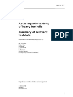 Acute Aquatic Toxicity of Heavy Fuel Oils Summary of Relevant Test Data