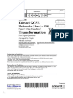 Transformation: Edexcel GCSE