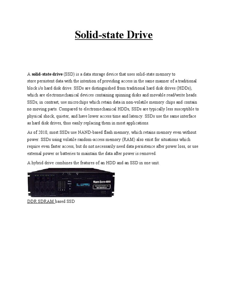 Solid PDF Solid State Drive Flash Memory