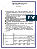 Candidates: The Association of Mathematics Teachers of India 52 National Talent Competitions 2021 Instructions