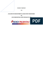 Synopsis Analysis of Recruitment and Selection Strategies of ICICI PRU Life Ins