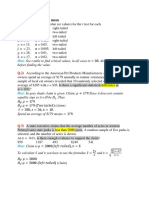 T-Test For Mean Assignment