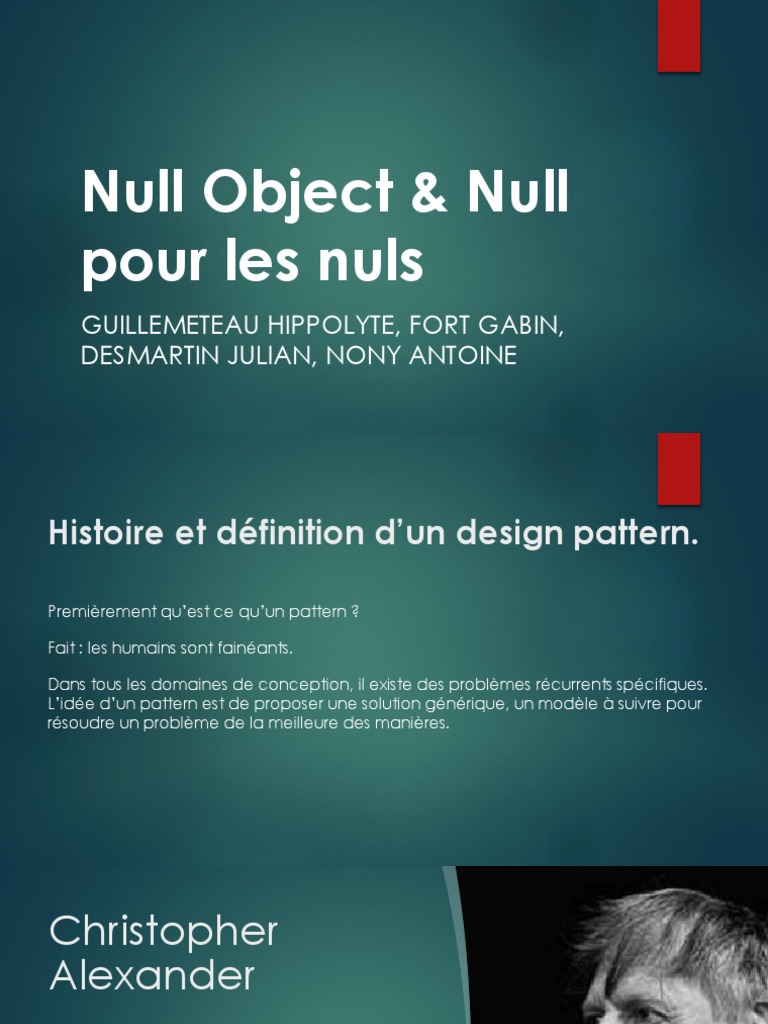 Null Object | PDF | Patron de conception | Programmation informatique