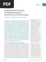 Long-Duration Electricity Storage Applications, Economics, and Technologies