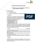 ESPECIFICACIONES TECNICAS ADICIONAL DE OBRA N°01 PRECIOS DEL CONTRATO - MEJORAMIENTO