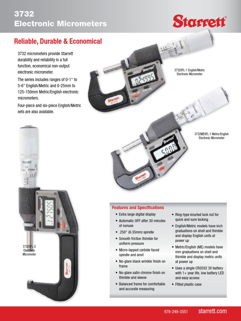 Reliable and Economical Electronic Micrometers for Precise Measurement
