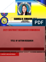 Carnila D. Simacon, PHD: School Principal-1 Oral Research Presenter