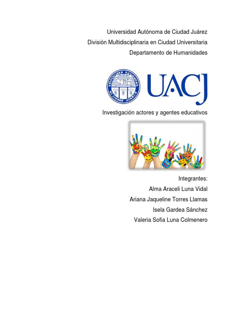 Agentes y Actores Educativos: Roles y Funciones | PDF | Maestros ...