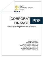 Corporate Finance: Security Analysis and Valuation