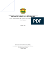 MAKALAH APLIKASI PENERAPAN  METODE SUBSTITUSI MATEMATIKA DALAM PENYETARAAN REAKSI