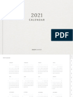 2021 Monthly Calendar