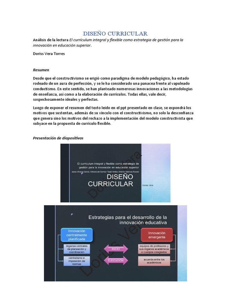 Crítica al Currículo Constructivista | PDF | Plan de estudios ...