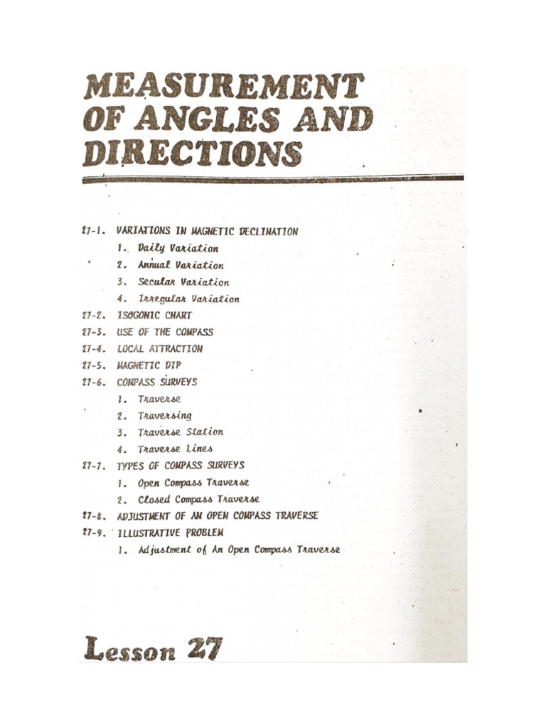 1.4 Measurement of Angles and Directions | PDF
