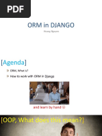 Orm in Django: Hoang Nguyen