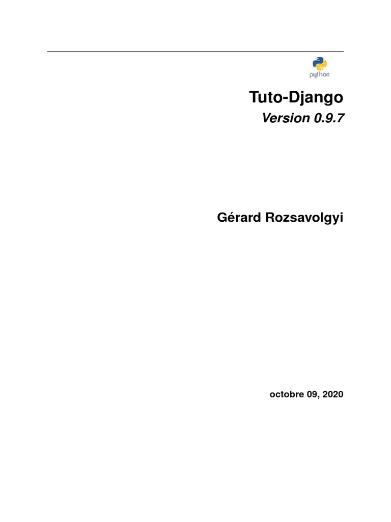 Tuto Django | PDF | Logiciel gratuit | Programmation web
