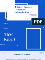TDM Report Progress (Indonesia Site)