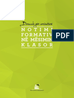 Notimi Formativ Në Mësimin Klasor