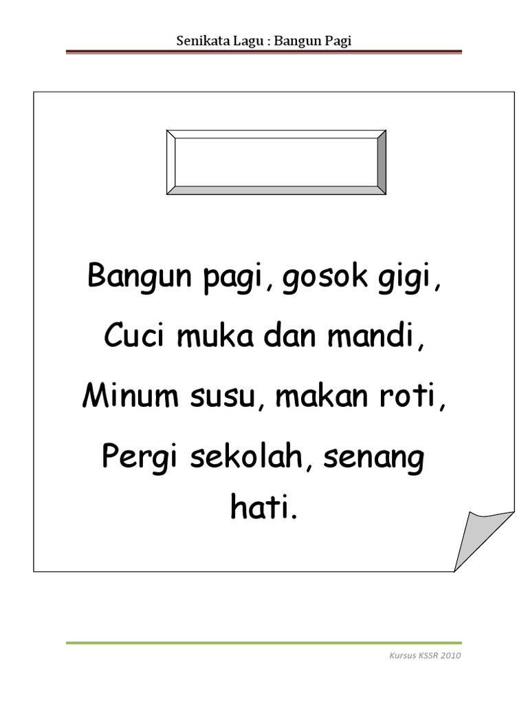 Seni Kata Lagu Bangun Pagi Pdf