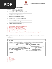 2 (Units 1 2 3 4) Answers