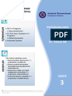 3 - İlk C++ Programı (Merhaba Dünya)