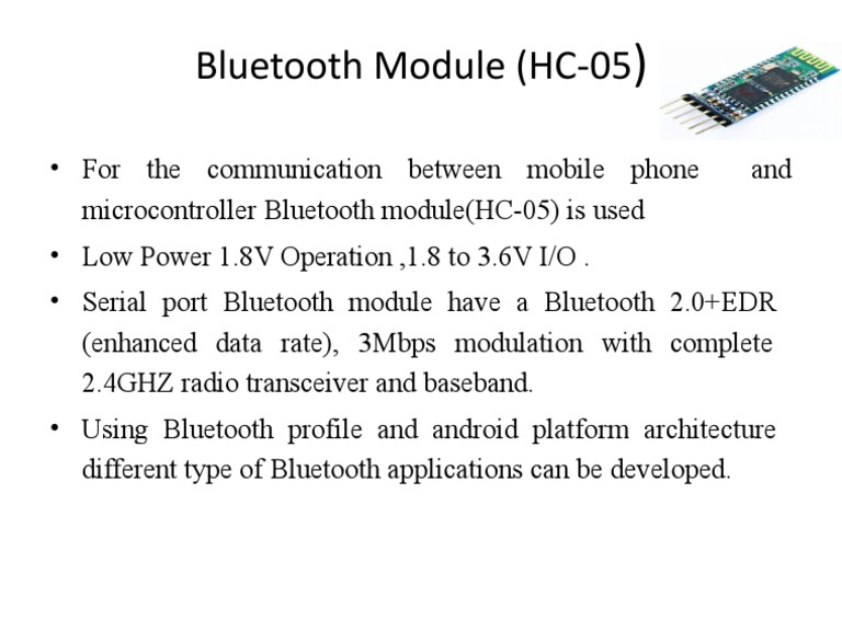 HC-05 Bluetooth Module Overview | PDF