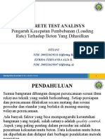 Concrete Test Analisys: Pengaruh Kecepatan Pembebanan (Loading Rate) Terhadap Beton Yang Dihasilkan