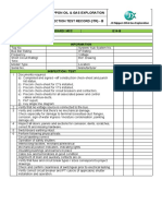 Low Voltage Switchboard Inspection Test Record