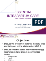 Essential Intrapartum Care: From Evidence To Practice