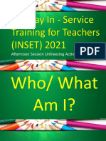 3rd Day in - Service Training For Teachers (INSET) 2021