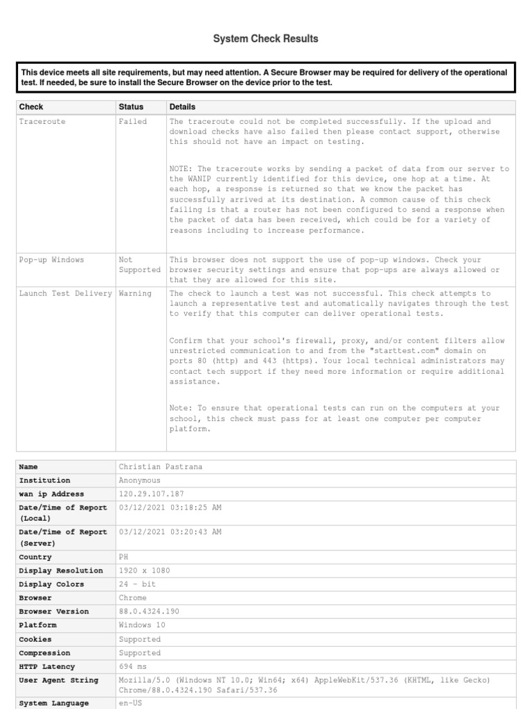 System Check Results and Recommendations | PDF | Information Age ...