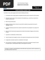 Appendix D - ParentGuardian Consent Form and Letter