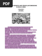 POPULATION GROWTH AND VEHICULAR EMISSIONS IN DELHI