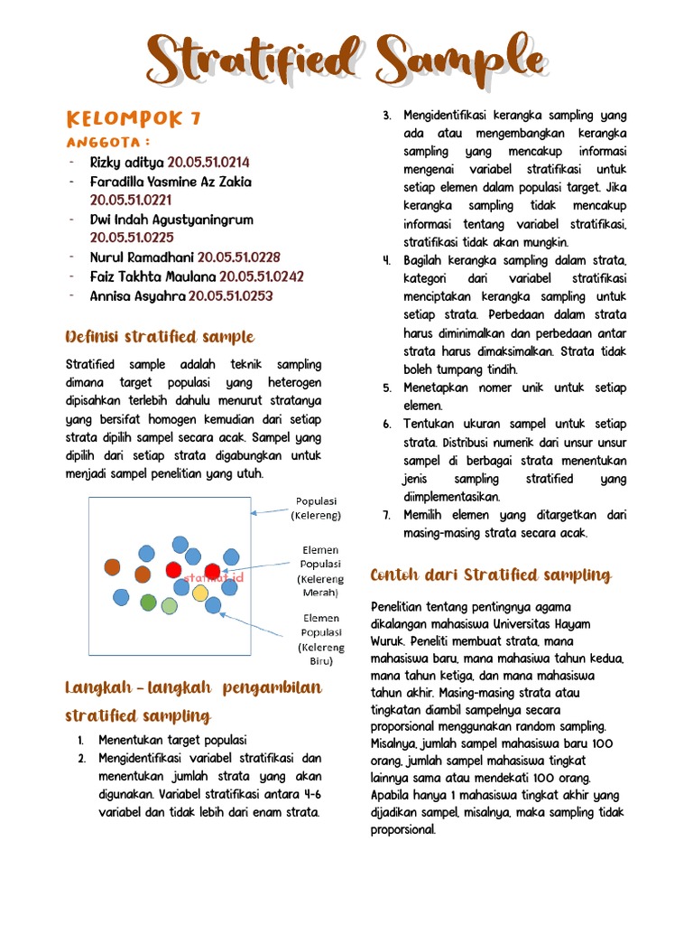 Stratified Sample Kelompok 7 Pdf