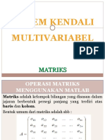 Diktat Multivariabel 3 Matriks Dengan Matlab