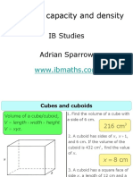 Volumes, Capacity and Density: IB Studies Adrian Sparrow