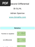 The Second Differential: Ib SL/HL Adrian Sparrow