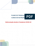 Plano de Trabalho Curso de Nutrição Reformulação Devido à Pandemia Covid-19