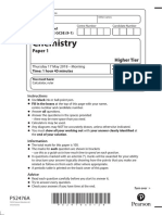 Chemistry: Paper 1 Higher Tier